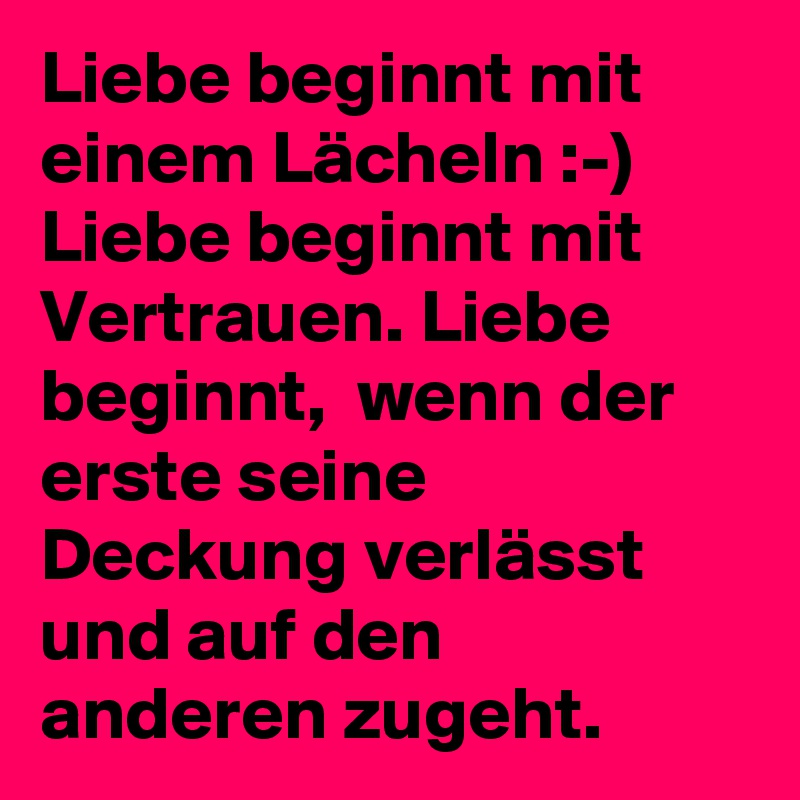 Liebe vertrauen und Vertrauen und
