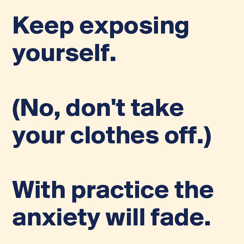 Keep exposing yourself.

(No, don't take your clothes off.)

With practice the anxiety will fade. 