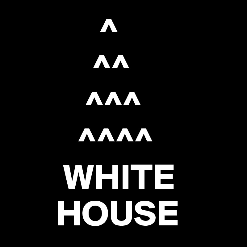             ^
           ^^
          ^^^
         ^^^^
       WHITE
      HOUSE