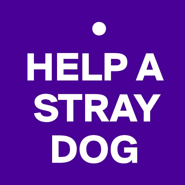           •
  HELP A 
   STRAY 
     DOG