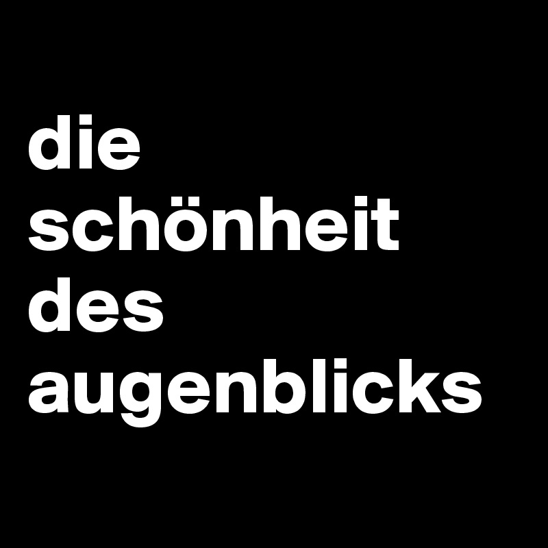 
die
schönheit
des
augenblicks
