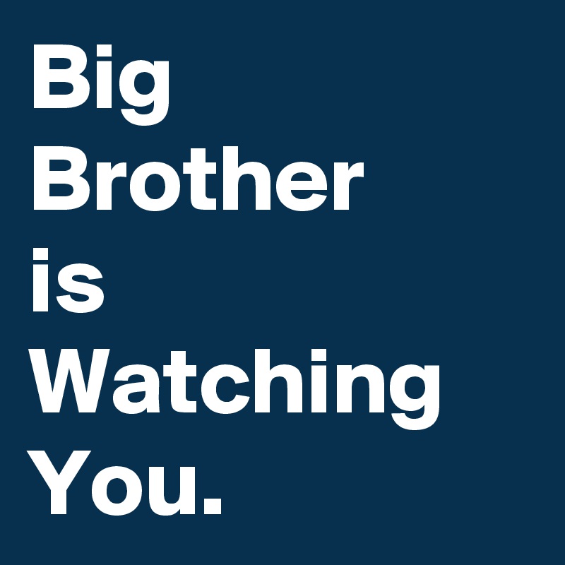 Big Brother
is Watching You.