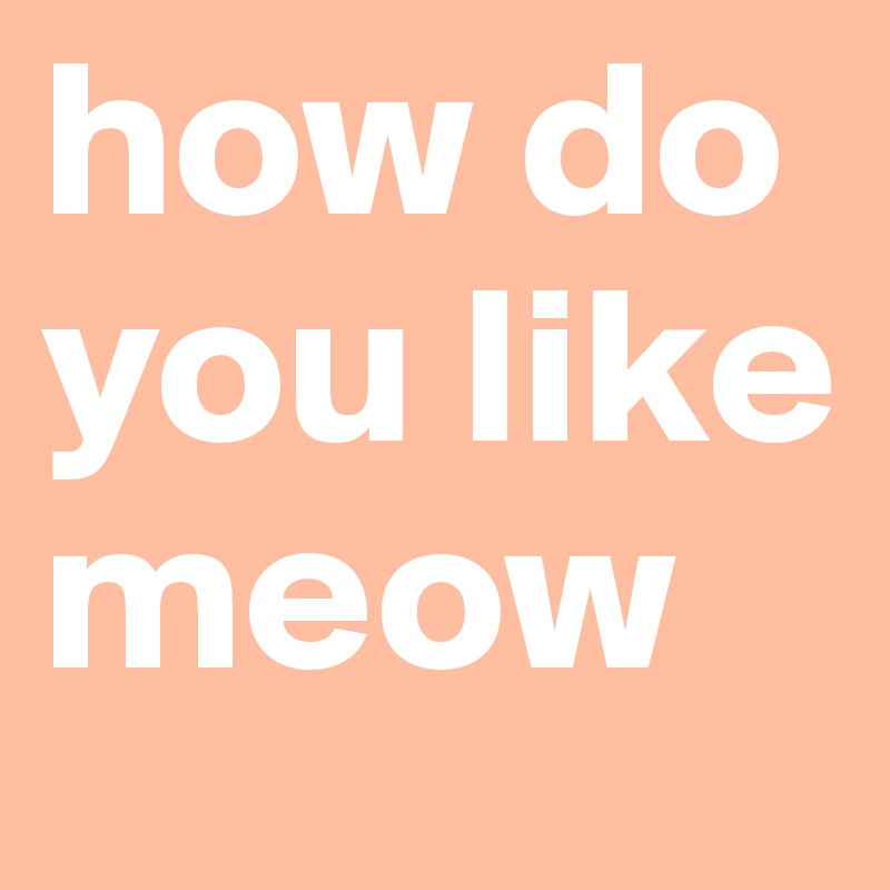 how do you like meow