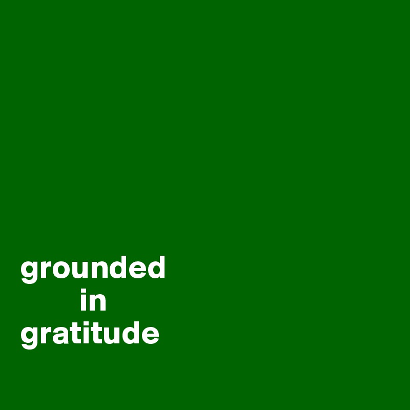 






grounded
         in
gratitude
