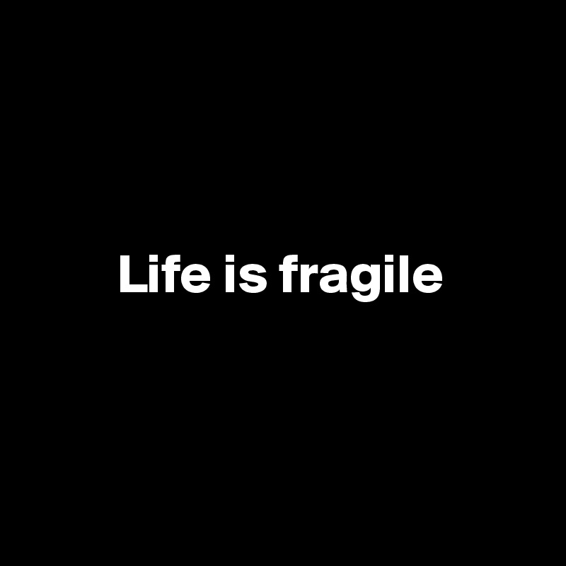 



        Life is fragile




