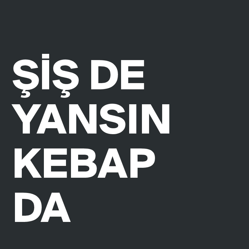 
SIS DE
YANSIN
KEBAP
DA