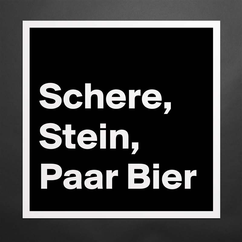 
Schere, Stein, Paar Bier Matte White Poster Print Statement Custom 