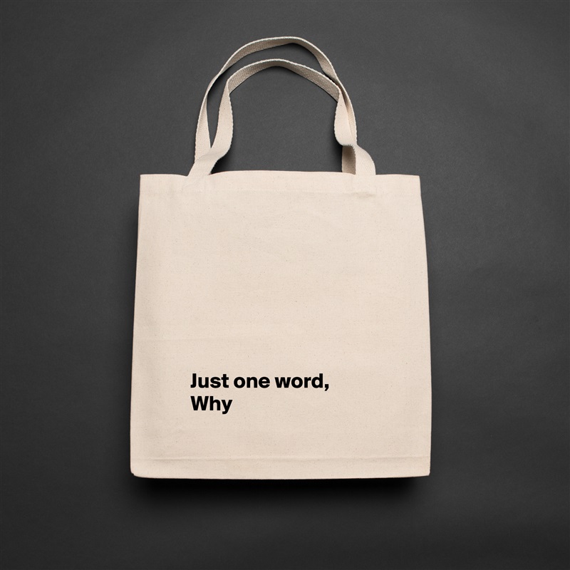 





Just one word,  Why Natural Eco Cotton Canvas Tote 