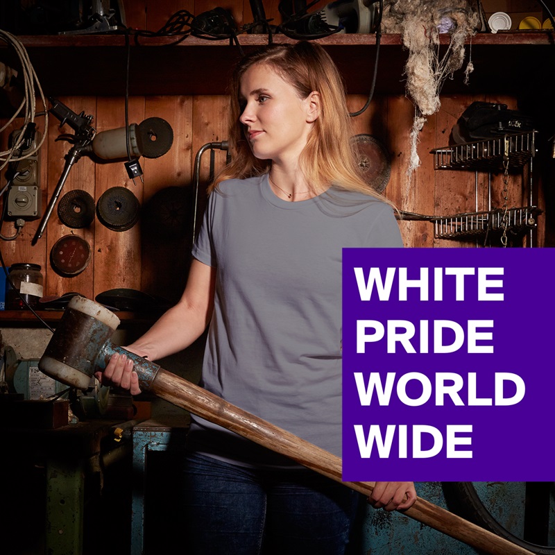 WHITE PRIDE WORLD WIDE White American Apparel Short Sleeve Tshirt Custom 