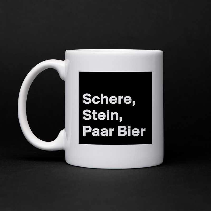
Schere, Stein, Paar Bier White Mug Coffee Tea Custom 