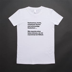 Ironie und Zynismus enthalten Männer T-Shirt schwarz Achtung kann Spuren von Sarkasmus