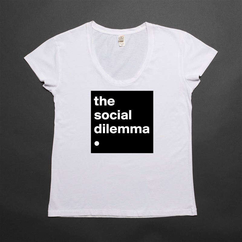 the social dilemma• White Womens Women Shirt T-Shirt Quote Custom Roadtrip Satin Jersey 
