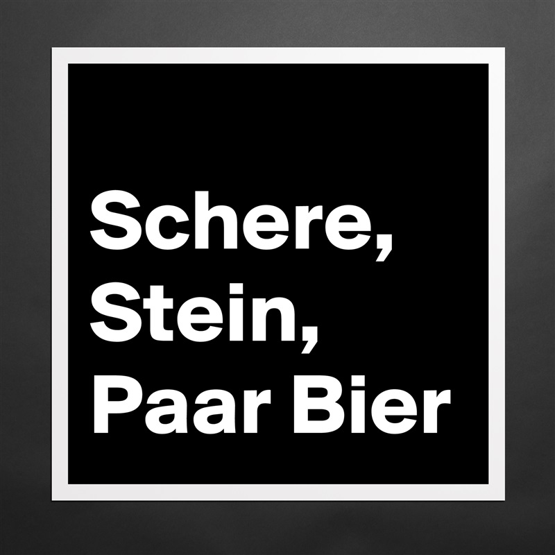 
Schere, Stein, Paar Bier Matte White Poster Print Statement Custom 
